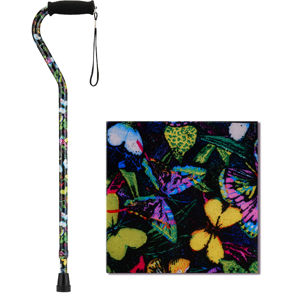 Cane Offset with Strap Butterflies Swatch